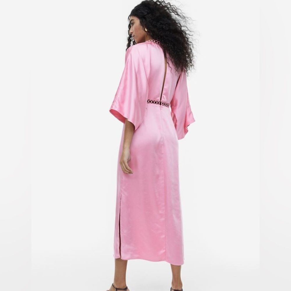 H&M Pink Satin Dress New - Picture 8 of 10